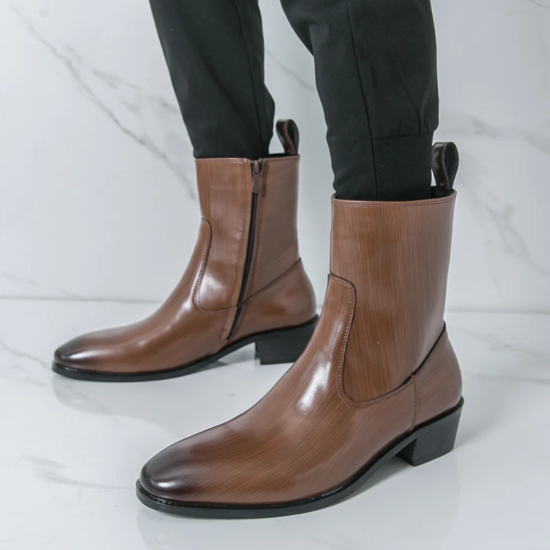 Men'S Shoes Hey Dude - Sepatu Boots Chelsea Kulit Kasual Pria