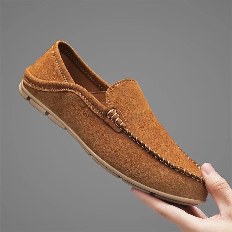 Men'S Shoes Hey Dude - Sepatu Loafers Pria Berbahan Kulit Suede