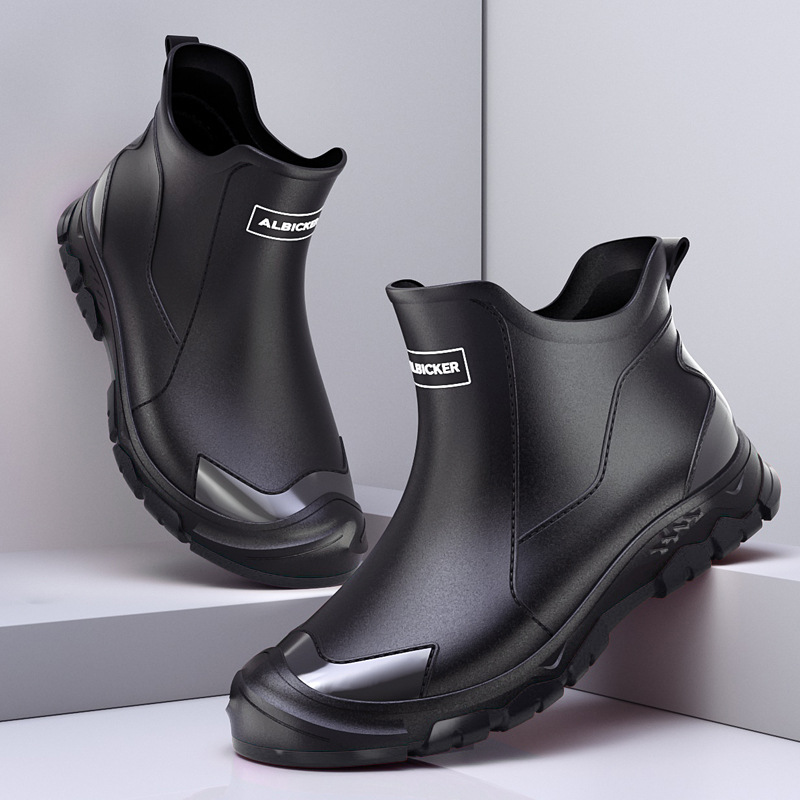Sepatu Bot Hujan Pendek Pria S - Men'S Shoes Water Resistant ulasan dan harga