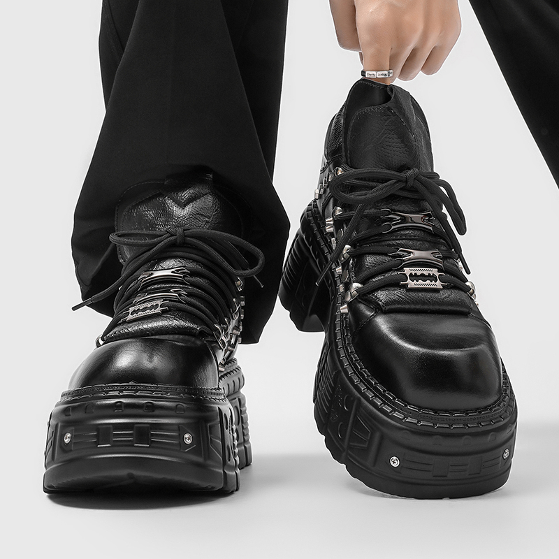 Sepatu Platform Pria Punk Goti - Men'S Shoes With Height Increase ulasan dan harga