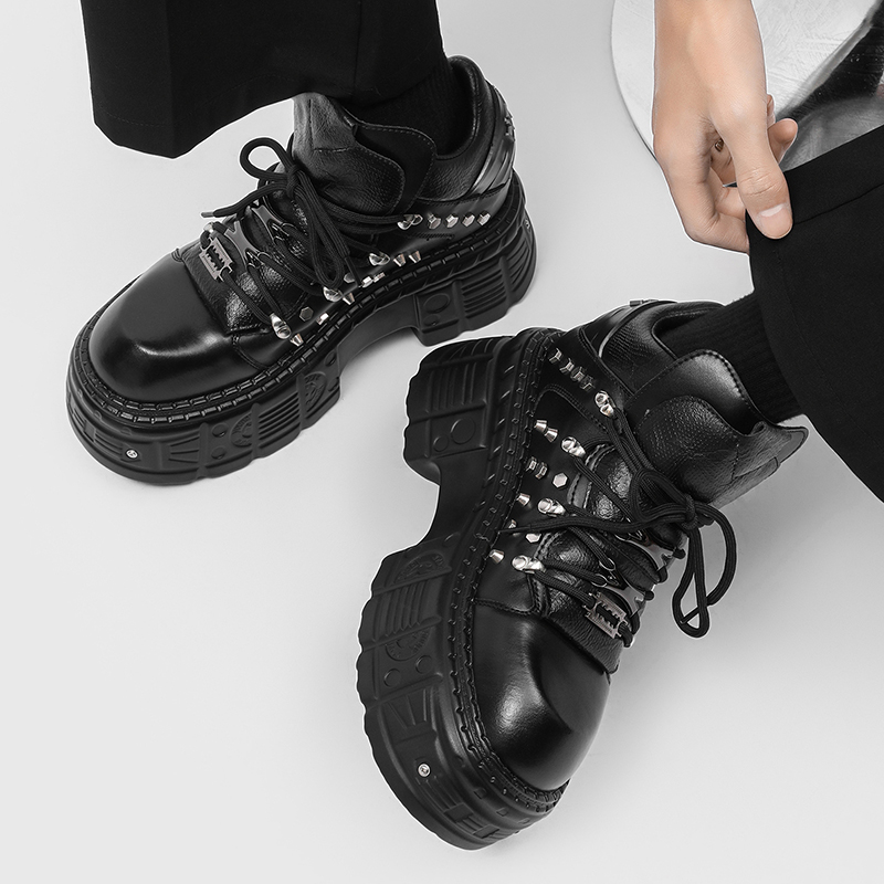 Sepatu Platform Pria Punk Goti - Men'S Shoes With Height Increase ulasan dan harga
