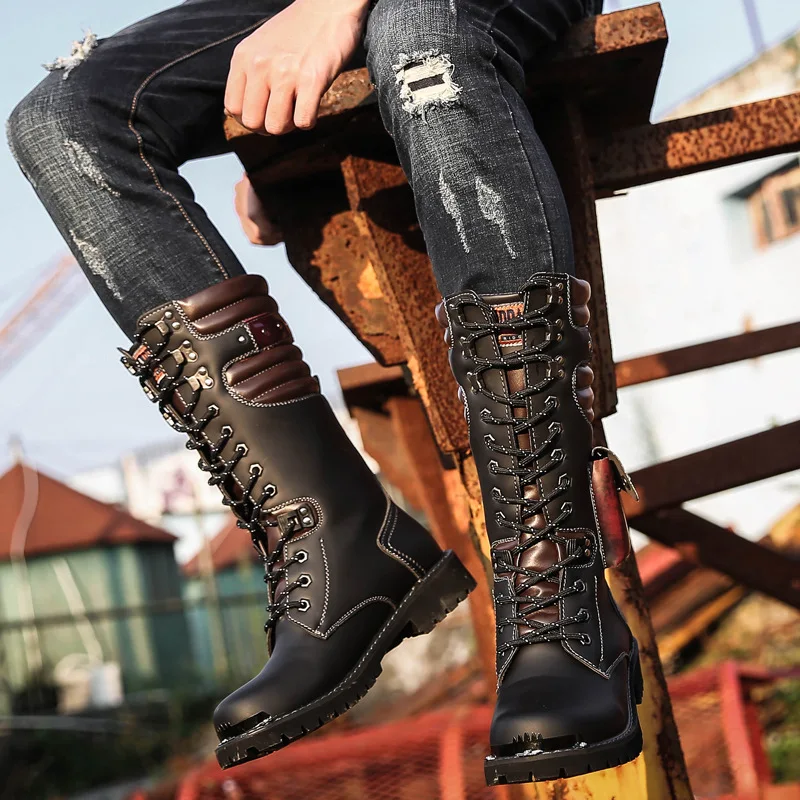 Sepatu Bot Kulit Setinggi Lutu - Men'S Shoes Hey Dude ulasan dan harga
