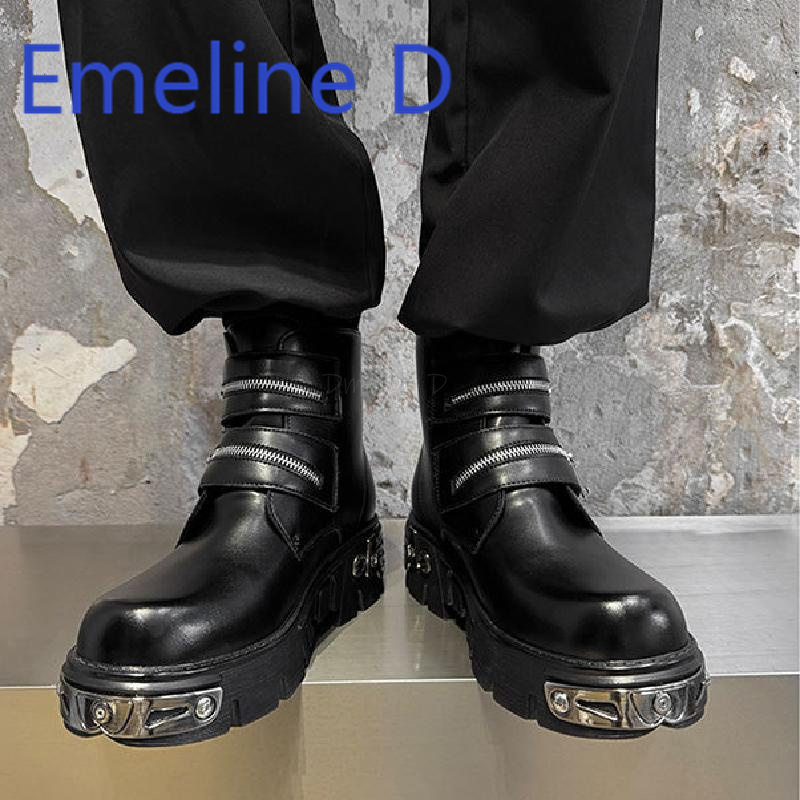 Sepatu High Top Punk Gelap Des - Men'S Shoes Increase Height ulasan dan harga
