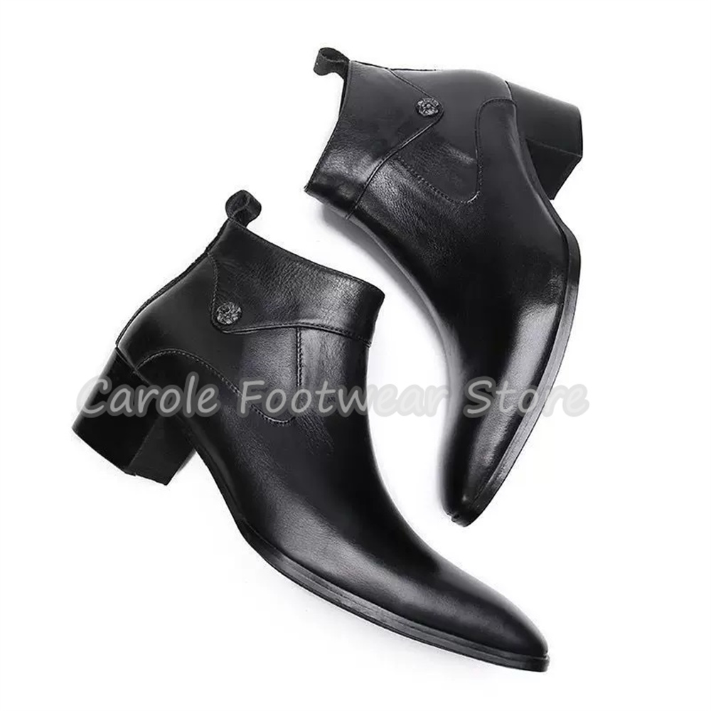 Sepatu Bot Kulit Asli Model Vi - Men'S Shoes Increase Height ulasan dan harga